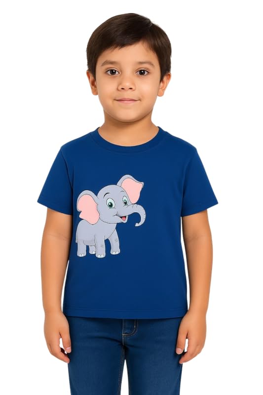 Image of Trendy Printed Cotton Blend Half Sleeve T-Shirt for Boys - Pack of 2