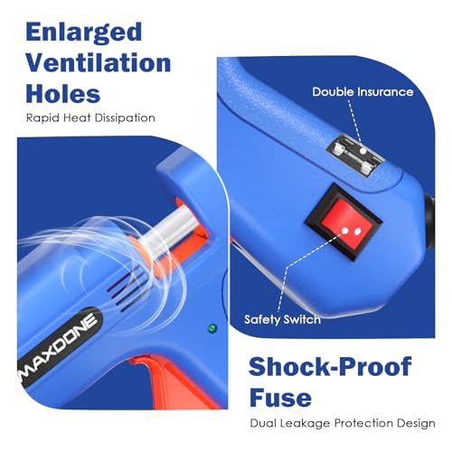 Hot Glue Gun 50W, Mini Glue Gun Fireproof Upgraded Version with 30pcs Glue Sticks 7 mm, Hot Glue Gun Fast Heating for DIY Craft Projects and Home Quick Repairs - Image 2