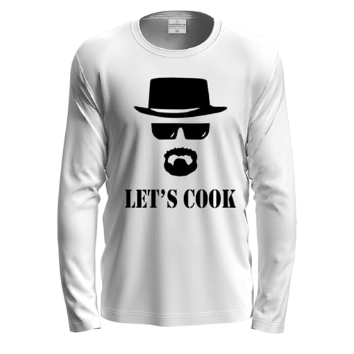 fratelliditalia.org DTF LETS COOK Print Langarm T-Shirt Kleidung Koch Küche Grill Party