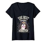 donna best cavalier mom ever king charles spaniel regalos donne maglietta con collo a v