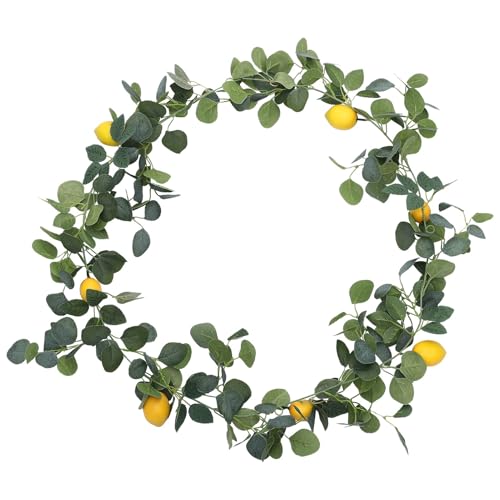 Guirlande de citrons artificiels 195 cm pour decoration murale de maison