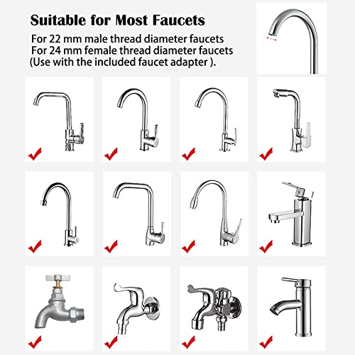 Sink Water Faucet Filter, Bathroom Faucet Filter, 360-Degree Rotating Faucet Filter For Kitchen And Bathroom, Faucet Filter Purifier Removes Heavy Metals And Hard Water, Water Purifier For Sink #TOP4