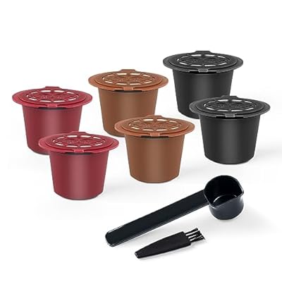 Cápsulas de café reutilizables compatibles con N espresso OriginalLine, cápsulas de café recargables BENFUCHEN para N espresso OriginalLine, 2 negras + 2 rojas + 2 marrones | Ya disponible en tu tienda friki favorita! En mundofriki.es! Cápsulas de café reutilizables compatibles con N espresso OriginalLine, cápsulas de café recargables BENFUCHEN para N espresso OriginalLine, 2 negras + 2 rojas + 2 marrones | Ya disponible en tu tienda friki favorita! En mundofriki.es!