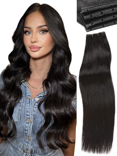 WIGNEE Double Layered OVO Hair Extensions Natural Black Human Hair