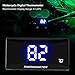 Qiilu Termómetro Digital Medidor de la Motocicleta Instrumento medidor de Temperatura del...