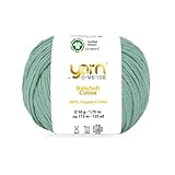 Babysoft Cotton Yarn, Yarn E-verse, 100% Organic Cotton, Soft & Hypoallergenic, Ideal for Baby Knitting, Crocheting, Amigurumi & DIY Projects, Organic Textile Certified, 50g (1, 122 Mint Green)