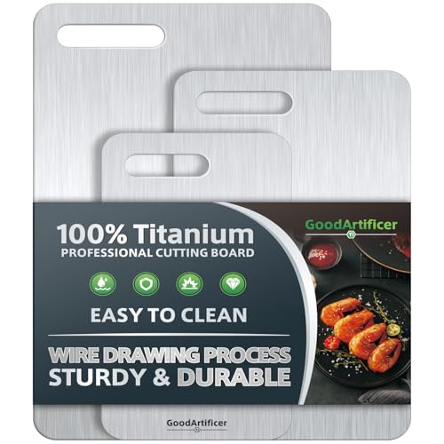 Set Of Three Pure Titanium Cutting Boards In Different Sizes