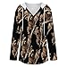 Panda Raccoon Wildlife Hoodies for Women V Neck Pullover Sweatshirts Long Sleeve Shirts Fashion Tops