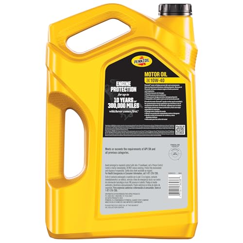 Image of Pennzoil 10W-40 Motor Oil, 5 Quart (3 Pack)