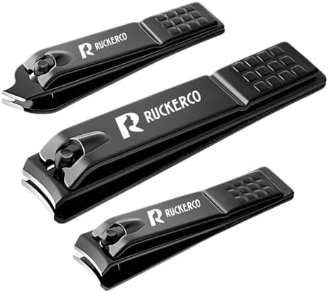 Nail Clippers Set Matte Stainless Steel 3 pcs fingernail Clippers &Slant EDG Toenail Clipper Cutter The Best Gift Nail Clippers for Men and Women