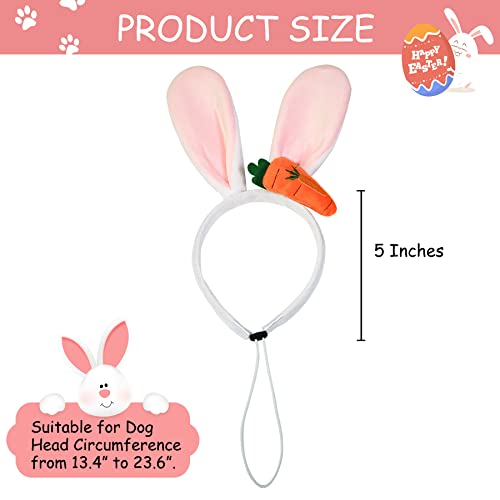 Goyoswa Dog Easter Outfit, Easter Dog Clothes Costume Dog Easter Bunny Ears Dog Easter Collar With Pink And Yellow Ribbons Holiday Dog Costumes For Small Medium Large Dogs #TOP2