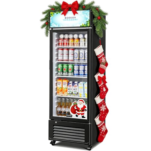 Image of BODEGACOOLER Commercial Beverage Refrigerator, 240 Cans & 160 Bottles, Display Refrigerator For Beer,Soda, Merchandiser Refrigerator with Soft LED Light For Kitchen, Office, Garage, Gym,Man cave,Shop
