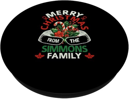 Miniatura 2 de Simmons Family Christmas Costume Candy Cane Matching Party PopSockets Standard PopGrip