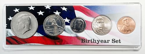 2023 5 Coin Birth Year Set with Maria Tallchief Quarter Uncirculated in American Flag Holder