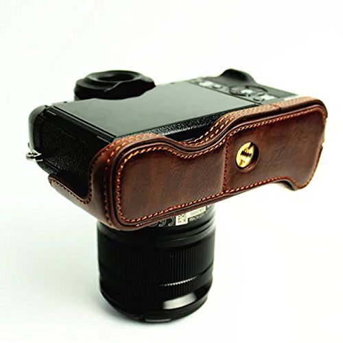 First2Savvv Xjd-Xt1-D10 Dark Brown Leather Half Camera Case Bag Cover Base For Fujifilm X-T1 Xt1 #TOP2
