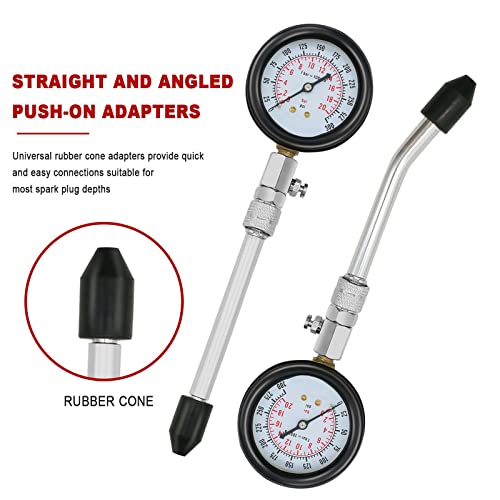 Compression Tester Automotive - 8Pcs Engine Cylinder Pressure Gauge For Petrol Gas Engine Automotive Tool Gauge For Car & Truck #TOP3
