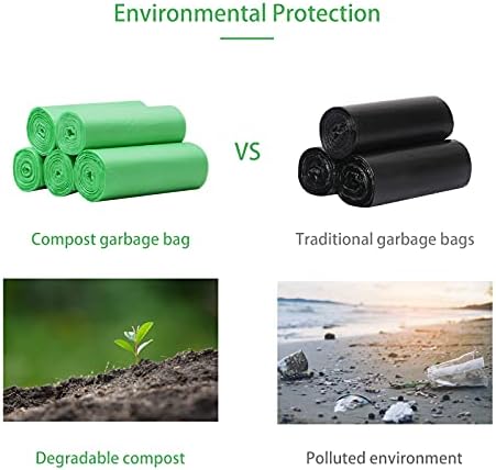 Bin Liners Biodegradable Bin Bags 8L Compatible with 5L-8L Kitchen Bin 5 x 16 PCS)