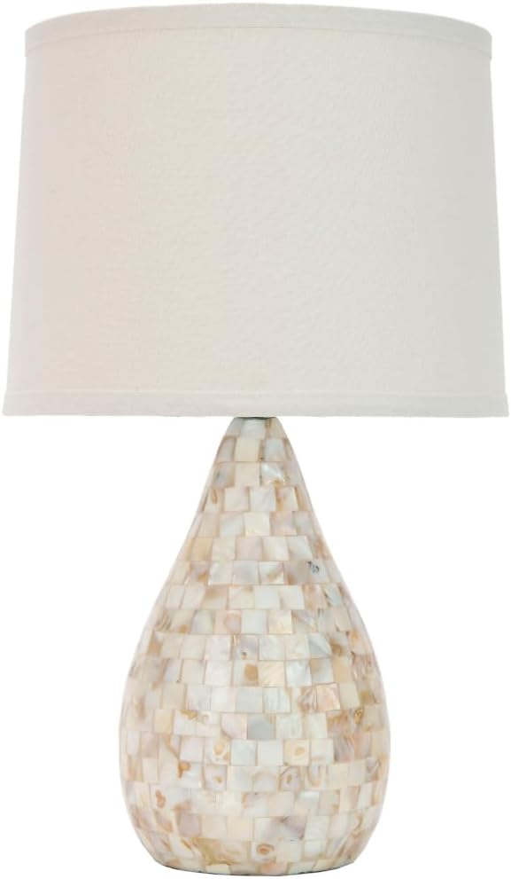 Lauralie 20.5" White Capiz Shell Table Lamp Set