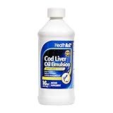HealthA2Z® Cod Liver Oil with Vitamins A, Vitamin D and Vitamin E Supports Immune System | Healthy Heart*, Brain*, Joint*, and Eye Health* | Cherry Flavor | 16oz (473ml)