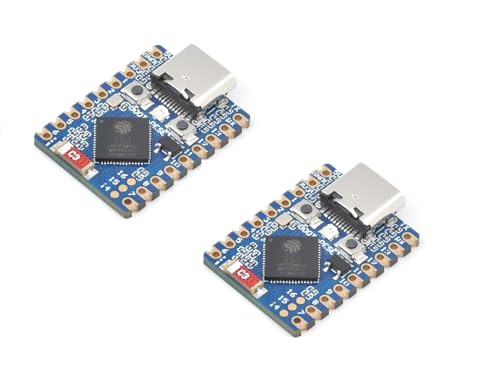 waveshare 2 PCS ESP32-S3 Mini Development Board with 2.4GHz Wi-Fi,Bluetooth 5 Support,Based on ESP32-S3FH4R2 Dual-Core Processor,240MHz Running Frequency, USB Type-C Port