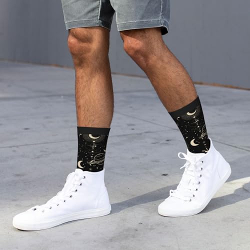 Image of MOLIAN Athletic Crew Cushion Socks Unisex Breathable Mid-Calf Socks for Running Workout