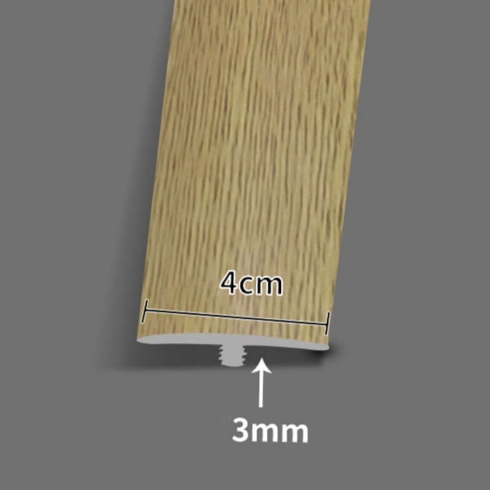 Striscia di transizione autoadesiva da 36 pollici for unire le fessure del pavimento, modanatura a T divisoria piatta in PVC, rivestimento del bordo del pavimento for laminato/vinile/legno(Red)