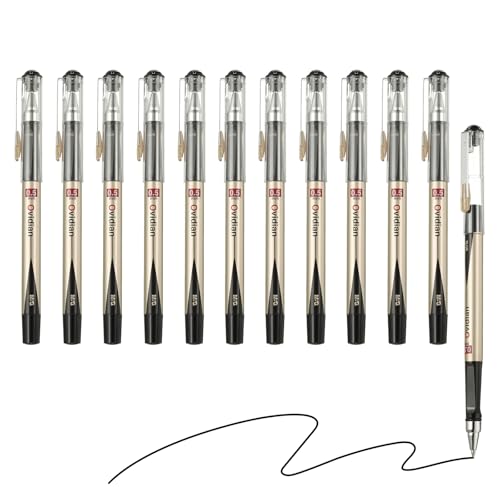 Stylos gel noir 0.5 mm PATIKIL AGP11503A à écriture fluide et sans bavure lot de 12 gris