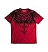 Affliction Men's Core Graphic T-Shirt, Short Sleeve Crew Neck Y2K (US, Alpha, Small, Regular, Regular, Dirty Red (Death Eyes))