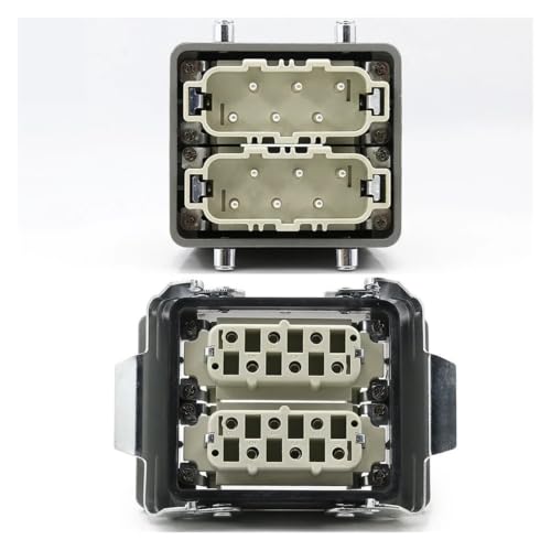 Conector HDC-HSB-012 rectangular de 12 pines con salida de línea lateral 4