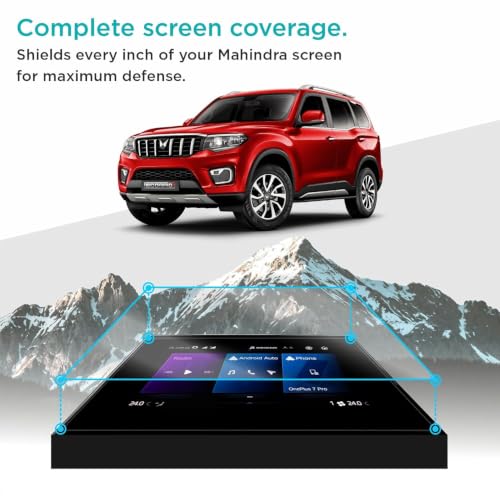 Image of Spartan Shield Screen Guard COMBO for MAHINDRA SCORPIO N 2026 Facelift || 8 INCH INFOTAINMENT + INSTRUMENT CLUSTER Protector || Z4 & Z6 Models || Car Display Accessories [Not Tempered Glass]