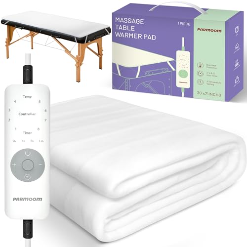 Massage Table Warmer Heating Pad Professional Massage Bed Warmer with 4 Timer 8 Heat Settings Overheat Protection for Massage Bed & Spa Lightweight and Compact for Easy Portability 30 x 71