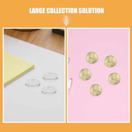 Cápsulas para monedas de 27mm SECFOU de acrílico antirrayas transparentes 8