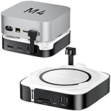Lemorele Docking station per Mac Mini M4, hub USB C con alloggiamento SSD NVMe M.2 da 10 G...