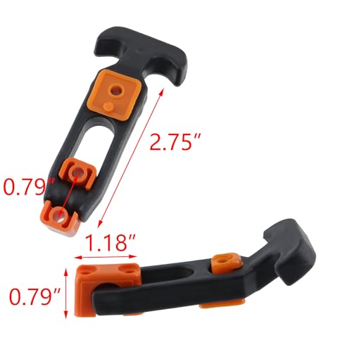 Image of T Tulead 8PCS Rubber Draw Latch T Handle 4.33 inchx1.77 inch Orange Cooler Latches Replacement Toolbox Latch Hatch
