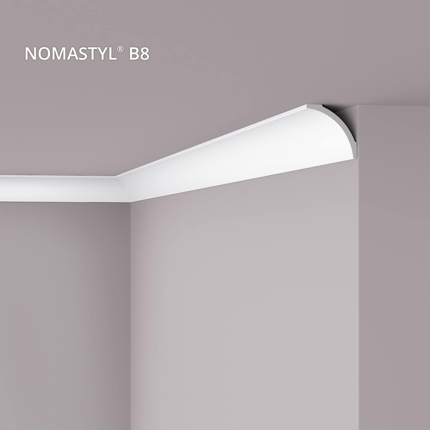 B8 NOMASTYL Molduras - 28 piezas (56 m) - 82 x 82 x 2000 mm - NOËL & MARQUET - una marca de NMC - Poliestireno