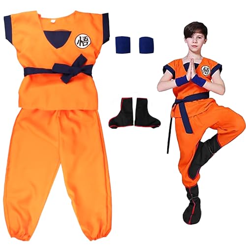 Carnavalife Disfraz Goku Niño, Disfraz Son Goku, Disfraz Anime, Disfraz Bola de Dragones, (7-9 años)
