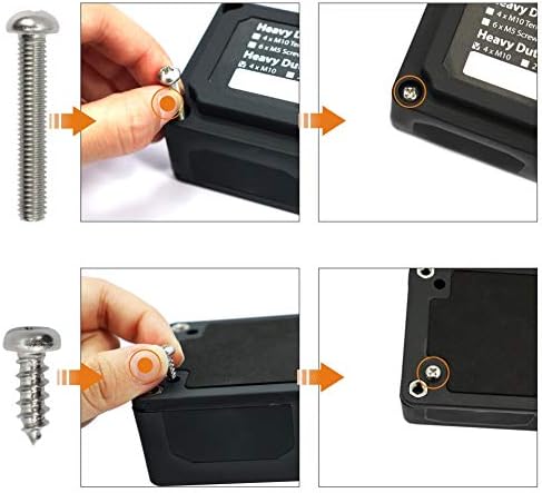 Tiardey Black 300A Bus Bar Box Heavy-Duty Module Design Power Distribution Block with 4X M8 Studs Terminal Battery Junction Block 12V - 48V DC for Marine Car Solar