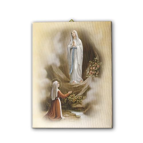 Toile picturale Apparition de Lourdes Frères Bonella tableau religieux 50x70