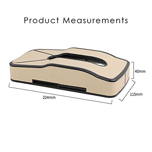 Image of NIKAVI M3012 Tissue Paper Holder for Car (Beige)