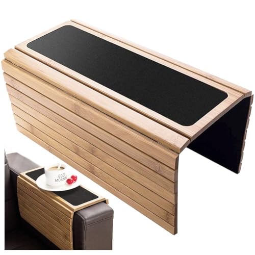 Mesa de reposabrazos flexible con bandeja plegable para sofá y silla 2
