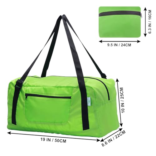 Image of Foldable Travel Duffel Bag for Women & Men Luggage Great for Gym (Green)