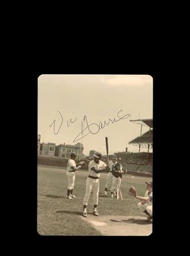 Vic Harris Signed Original 1970s 4x5 Snaphot Photo Chicago Cubs At Wrigley