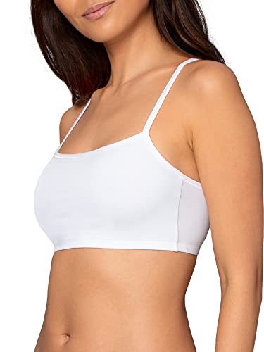 Image of Fruit of the Loom Women's Spaghetti Strap Cotton Sports Bra - All-Day Comfort & Easy Movement