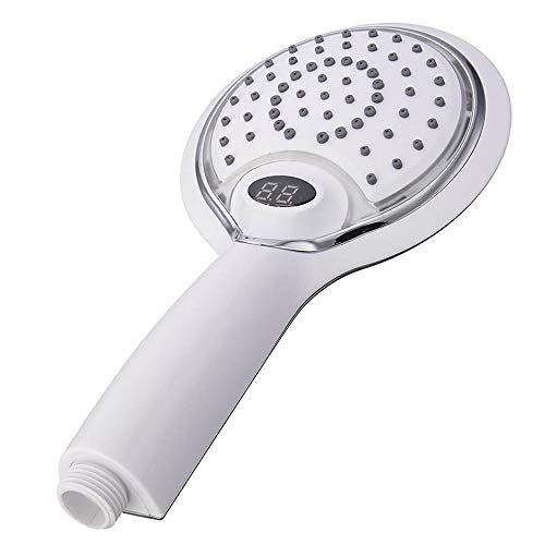 Pommeau de douche 3 couleurs à affichage numérique LED et jet réglable - 4