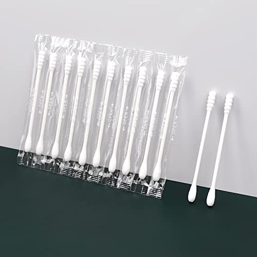 Cotons-tiges ronds en spirale à double pointe pour hygiène d'oreille