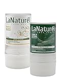 LaNaturel Deo Kristall - für Männer 130g + Frauen 130g I ohne Aluminiumchloride I Deodorant für Körper & Füße I 0% Alkohol