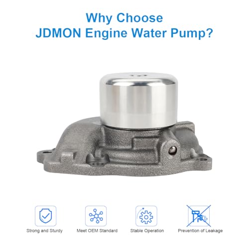 JDMON Engine Water Pump Kit Replacement for RE545572 RE518520 RE507604 RE545573 Replacement for John Deere 313 315 317 318D 319D 320D 323D 325 326D 328D 329D 332 332D 333D CT322 244J 304J 324J by JDMON - Used condition - Image 7