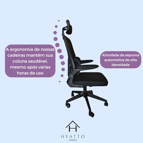 Cadeira de escritório, design ergonômico com suporte lombar dedicado ao conforto para horas de uso,