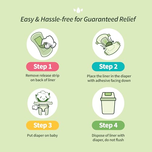 Image of Organyc 100% Certified Organic Cotton Baby Diaper Liner for Sensitive Skin, Fits All Brands and Sizes Diapers Except New Born, 20 Count