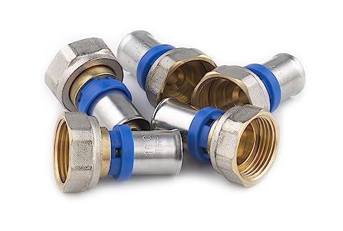 Raccord Multicouche à Sertir Multi profils TH-H-U diamètre Ø16 mm - à visser Femelle tournant 20x27 (3/4) sachet de 5 raccords - Norme NF 545 pour réseau d'eau potable et chauffage NOYON & THIEBAULT